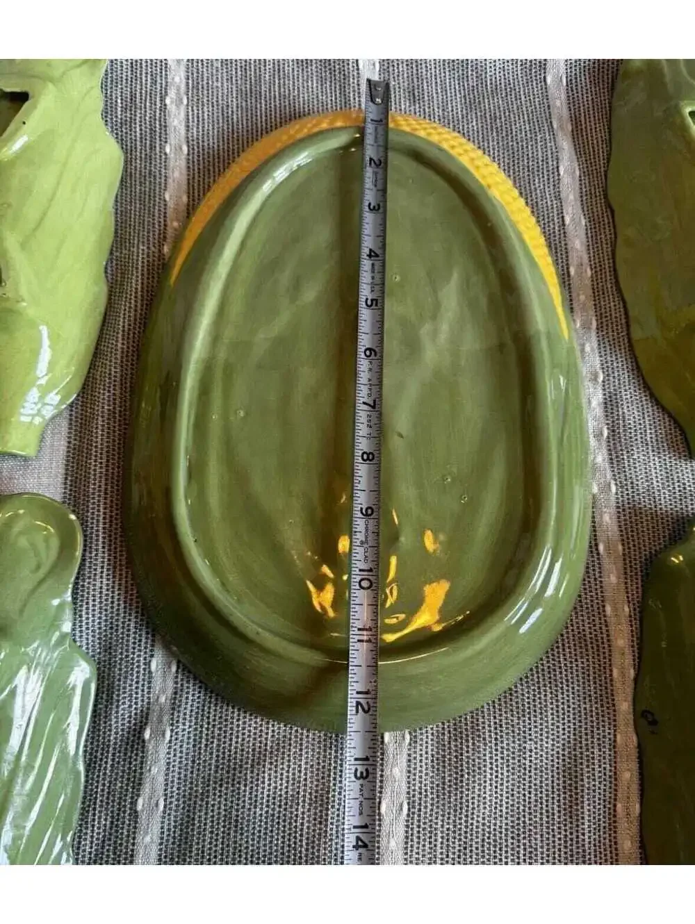 Vintage Ceramic Corn on the Cob Serving Set: 5-Piece Farmhouse Platter & Plates